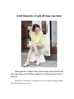 Tài liệu 6 lời khuyên vô giá để bạn cao hơn ppt