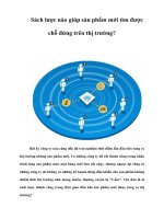 Tài liệu Sách lược nào giúp sản phẩm mới tìm được chỗ đứng trên thị trường? pdf