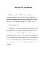 Tài liệu Bạn biết gì về bệnh hạt cơm? doc