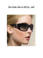 Tài liệu Đeo kính râm có thể bị... mù! doc