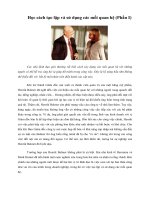 Tài liệu Học cách tạo lập và sử dụng các mối quan hệ (Phần I) pptx