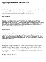Tài liệu Applying Makeup Like A Professional pptx