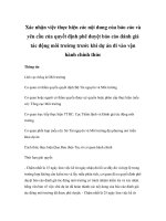 Tài liệu Xác nhận việc thực hiện các nội dung của báo cáo và yêu cầu của quyết định phê duyệt báo cáo đánh giá tác động môi trường trước khi dự án đi vào vận hành chính thức docx