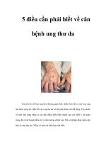 Tài liệu 5 điều cần phải biết về căn bệnh ung thư da docx