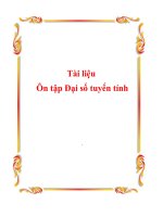 Tài liệu Tài liệu ôn tập Đại số tuyến tính pdf