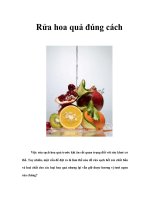 Tài liệu Rửa hoa quả đúng cách pptx