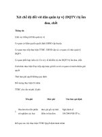 Tài liệu Xét chế độ đối với dân quân tự vệ (DQTV) bị ốm đau, chết doc