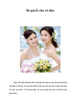 Tài liệu Bí quyết cho cô dâu pptx