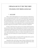 Tài liệu CHỈ ĐẠO & QUẢN LÝ VIỆC THỰC HIỆN ỨNG DỤNG CNTT TRONG GIẢNG DẠY ppt