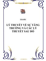 Tài liệu Lý thuyết về sự tăng trưởng và các lý thuyết sau đó ppt