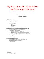 NỢ XẤU CỦA CÁC NGÂN HÀNGTHƯƠNG MẠI VIỆT NAM 