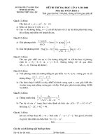 Tài liệu Đề thi thử Đại học lần 1 năm 2008 _ Môn toán ppt