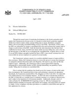 Tài liệu COMMONWEALTH OF PENNSYLVANIA - PENNSYLVANIA PUBLIC UTILITY COMMISSION P.O ... pptx