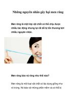 Tài liệu Những nguyên nhân gây hại men răng doc