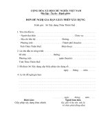 Tài liệu BM.XD.08 - Đơn đề nghị gia hạn giấy phép xây dựng ppt