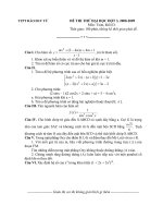 Tài liệu Đề thi thử đại học môn Toán - THPT Đào Duy Từ ppt