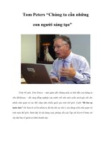 Tài liệu Tom Peters “Chúng ta cần những con người sáng tạo” pdf