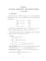 Tài liệu Ma trận - Định thức - Hệ phương trình pdf