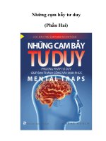 Tài liệu Những cạm bẫy tư duy (Phần Hai) ppt