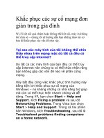 Tài liệu Khắc phục các sự cố mạng đơn giản pptx