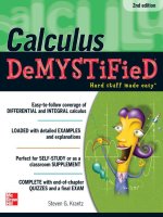 Calculus DeMYSTiFieD (2nd edition)