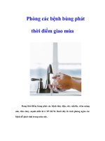 Tài liệu Phòng các bệnh bùng phát thời điểm giao mùa pdf
