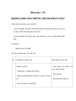 Tài liệu Khoa học - KHÔNG KHÍ GỒM NHỮNG THÀNH PHẦN NÀO? ppt