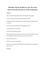 Tài liệu Tiếp nhận Công bố sản phẩm rau, quả, chè an toàn (Dựa trên kết quả đánh giá của Tổ chức chứng nhận) doc