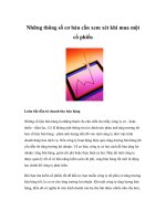 Tài liệu Những thông số cơ bản cần xem xét khi mua một cổ phiếu docx