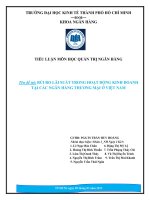 rủi ro lãi suất trong hoạt động kinh doanh tại các ngân hàng thương mại ở việt nam 