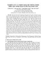 NGHIÊN CỨU VÀ TRIỂN KHAI HỆ THỐNG HOPE TRÊN NỀN TÍNH TOÁN LƯỚI TẠI IAMI-VAST