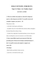 Tài liệu ESSAY OUTLINE ( FOR IELTS ) TOPIC 12-1 pdf