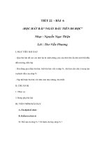 Tài liệu TIẾT 22 - BÀI 6 - HỌC HÁT BÀI “NGÀY ĐẦU TIÊN ĐI HỌC” pptx