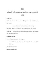 Tài liệu Giáo án Đạo đức lớp 1 - Bài5: LỄ PHÉP VỚI ANH CHỊ, NHƯỜNG NHỊN EM NHỎ (tiết 2) docx