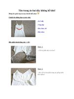 Tài liệu Tân trang áo hai dây không hề khó! docx