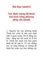 Tài liệu Xác định cường độ thoát hơi nước bằng phương pháp cân nhanh doc