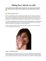 Tài liệu Những lưu ý khi tẩy da chết ppt