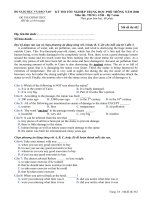Tài liệu BỘ GIÁO DỤC VÀ ĐÀO TẠO ĐỀ THI CHÍNH THỨC - KỲ THI TỐT NGHIỆP TRUNG HỌC PHỔ THÔNG NĂM 2008 Môn thi: TIẾNG ANH - Hệ 7 năm Mã đề thi 452 pdf