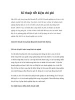 Tài liệu Kĩ thuật tiết kiệm chi phí pptx