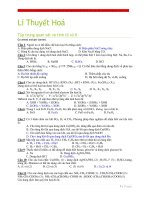 Lí thuyết hoá học luyện thi đại học