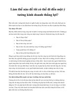 Tài liệu Làm thế nào để tôi có thể đi đến một ý tưởng kinh doanh thắng lợi? ppt