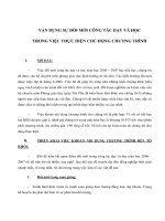 Tài liệu VẬN DỤNG SỰ ĐỔI MỚI CÔNG TÁC DẠY VÀ HỌC TRONG VIỆC THỰC HIỆN CHỦ ĐỘNG CHƯƠNG TRÌNH doc