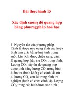 Tài liệu Xác định cường độ quang hợp pptx