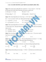 Tài liệu (Luyện thi cấp tốc Lý) Các câu hỏi thường gặp trong dao động điều hòa_Trắc nghiệm và đáp án pdf