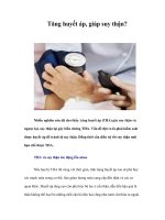 Tài liệu Tăng huyết áp, giáp suy thận? pptx