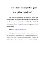 Tài liệu Muối diêm, phân đạm bảo quản thực phẩm: Lợi và hại? doc