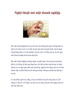 Tài liệu Nghệ thuật mở một doanh nghiệp pdf