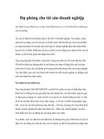 Tài liệu Dự phòng cho tài sản doanh nghiệp pptx