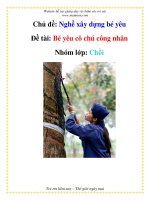 Tài liệu Chủ đề: Nghề xây dựng bé yêu - Đề tài: Bé yêu cô chú công nhân - Nhóm lớp: Chồi docx
