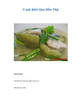 Tài liệu Canh Khổ Qua Dồn Thịt ppt